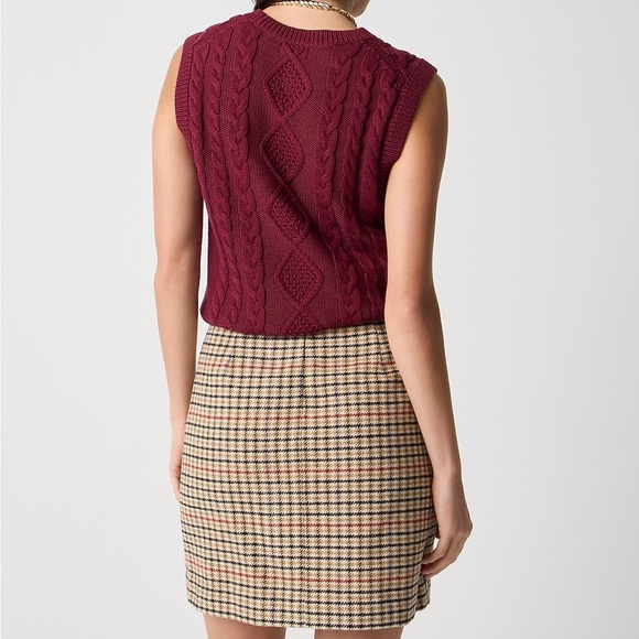 J. Crew Plaid wool-blend A-line mini skirt, NWT, Size 6 - Picture 2 of 10